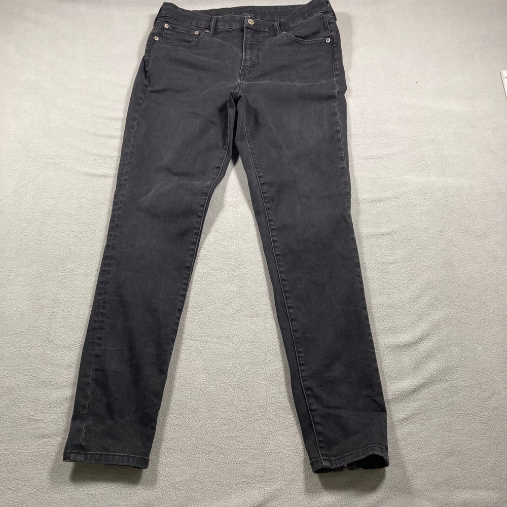 American Eagle Jeans Womens 14 Long Black Jegging Hi-Rise Stretch